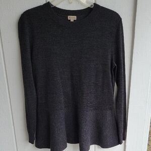 Daniel Cremieux Charcoal Knit Wool Blend Sweater